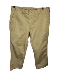Duluth Trading Men's Carpenter Pants Beige Size 37x32 Classic Fit